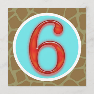 Personalised 6th Birthday Invitation