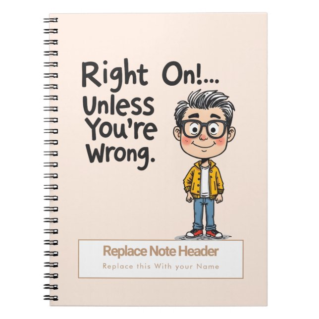 Personalised 70s Slang Themed Notebook (Front)