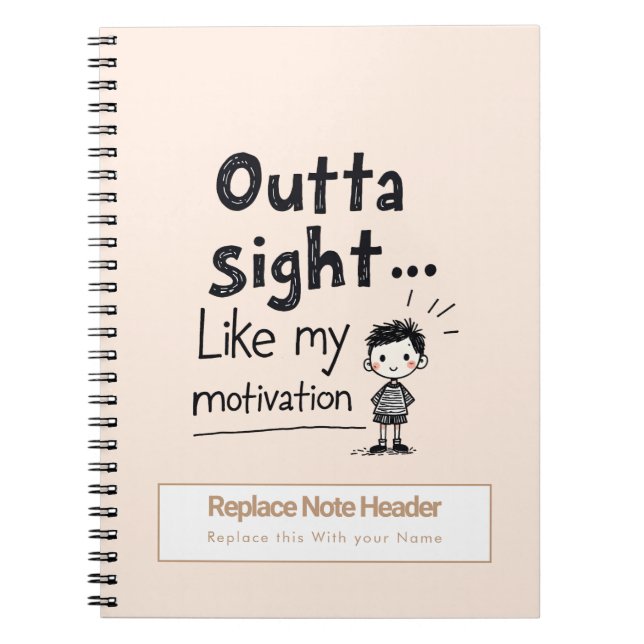 Personalised 70s Slang Themed Notebook (Front)