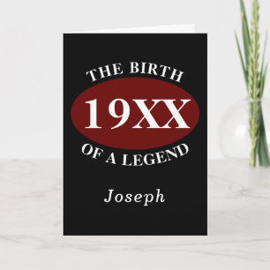 Personalised 70th Birthday Birth Of A Legend Retro Card