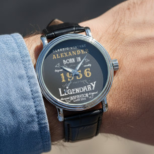 Personalised 70th Birthday Or Retirement Born 1956 Watch