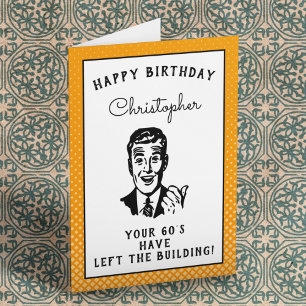Personalised 70th Birthday Over The Hill Funny Card