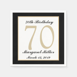 Personalised 70th Birthday Party Napkins