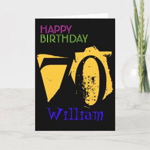 Personalised 70th Birthday POP Greeting Card