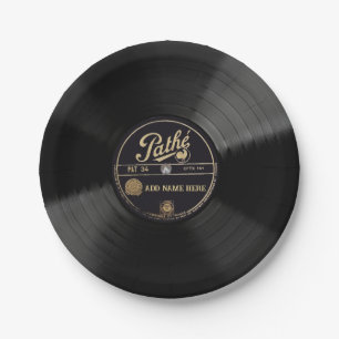 Personalised 78 Vinyl Record Design Paper Plates