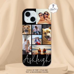 Personalised 7 Photo Collage Custom Colours Case-Mate iPhone Case