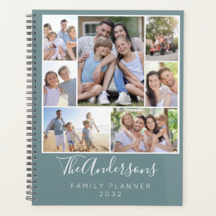 Personalised 7 Photo Collage Family  Planner