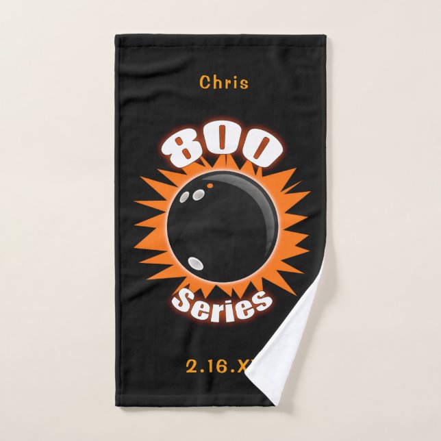 Personalised 800 Series with date & name, Bowling Hand Towel (Hand Towel)