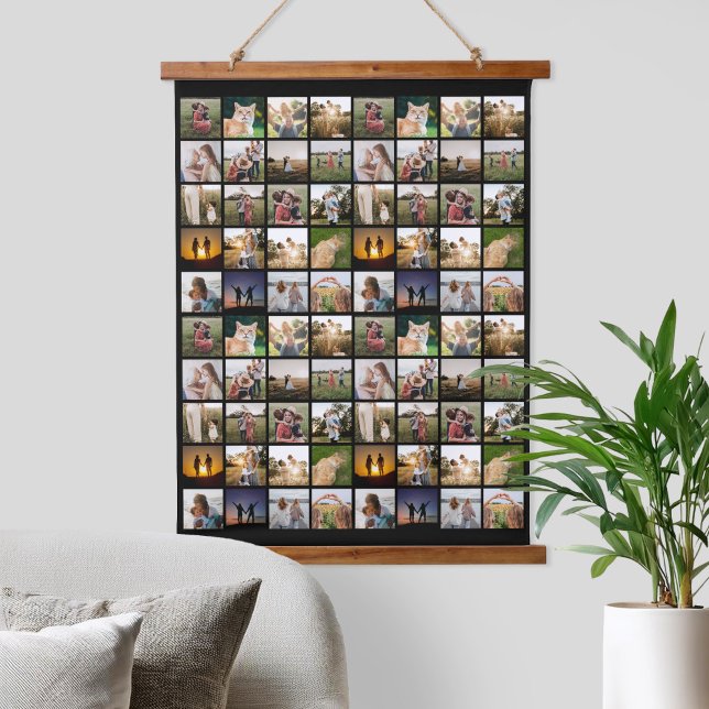 Personalised 80 Photo Collage Hanging Tapestry (Creator Uploaded)
