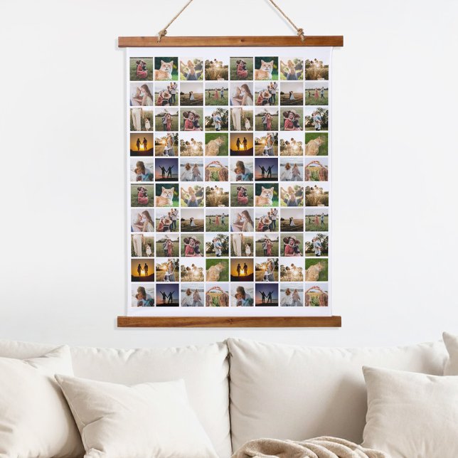 Personalised 80 Photo Collage Hanging Tapestry (Creator Uploaded)