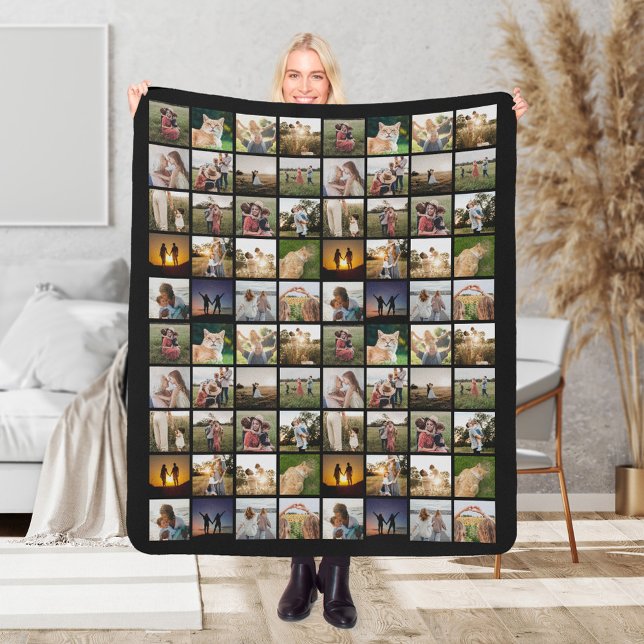 Personalised 80 Photo Collage Sherpa Blanket (Creator Uploaded)