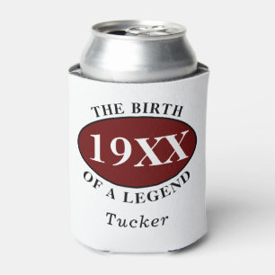 Personalised 80th Birthday Birth Of A Legend White Can Cooler