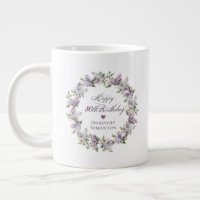 Personalised 80th Birthday Gift Purple Lilac