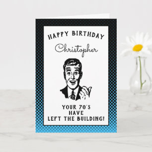 Personalised 80th Birthday Over The Hill Funny Card