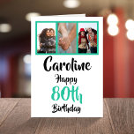 Personalised 80th happy birthday photo collage card<br><div class="desc">Put a smile on a face with this personalised 80th birthday photo collage card. - Simply click to personalise this design 🔥 My promises - This design is unique and is designed with you in mind 🙏 Thank you for supporting my small business - If you would like a bespoke...</div>