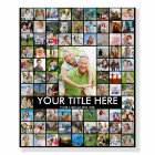 Personalised 81 Photo Collage Custom Colour