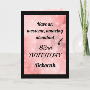 Personalised 82nd Birthday Folded Greeting Card