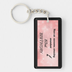 Personalised 83rd Birthday Acrylic Keychain