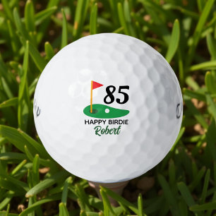 Personalised 85th Birthday Gift for Golfer Golf Balls