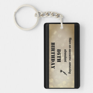 Personalised 86th Birthday Acrylic Keychain