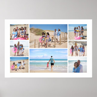 Personalised 8 Photo Collage Poster