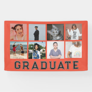 Personalised 8 Photos Graduation Graduate Party Banner