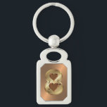 Personalised 8 Year Bronze Anniversary Gift Key Ring<br><div class="desc">Personalised 8th bronze anniversary theme double sided keychain with bronze colour background. Great custom 8 year anniversary gift idea for him or her.</div>