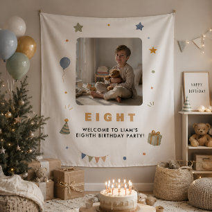 Personalised 8th Birthday Tapestry with Photo