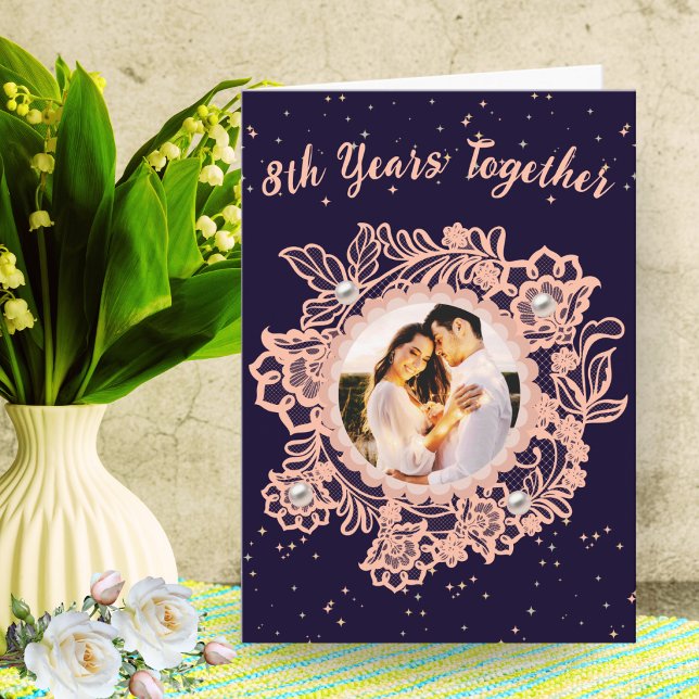 Personalised 8th Wedding Anniversary Photo Card (Creator Uploaded)