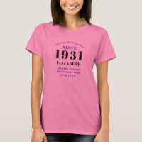 Personalised 90th Birthday 1931 Elegant Chic Pink