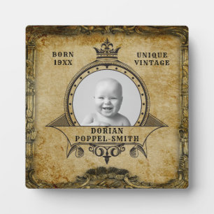 Personalised 90th Birthday Vintage Photo Template Plaque