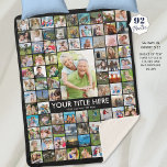 Personalised 92 Photo Collage Custom Colour Sherpa Blanket<br><div class="desc">Create your own personalised keepsake photo memories blanket utilising this easy-to-upload photo collage template with 92 pictures commemorating a special occasion, event or milestone or for a meaningful, memorable gift for anyone. Personalise with your custom text and choose your colours. CHANGES: Select a different background colour or choose a styled...</div>