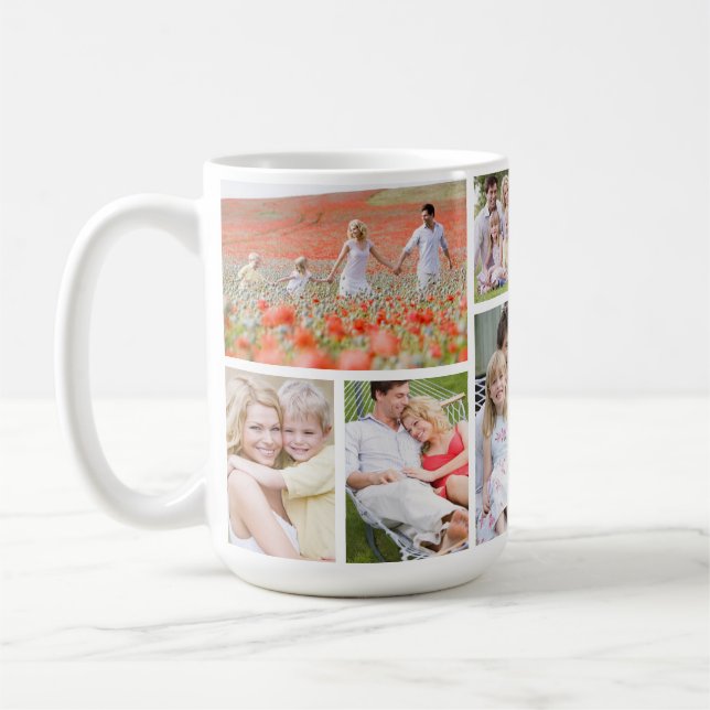 Personalised 9 Family Photo Mug (Left)