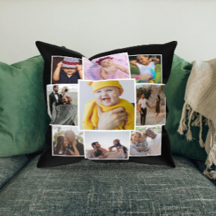 Personalised 9 Photo Collage Cushion