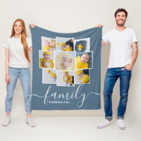 Personalised 9 Photo Collage Family Established