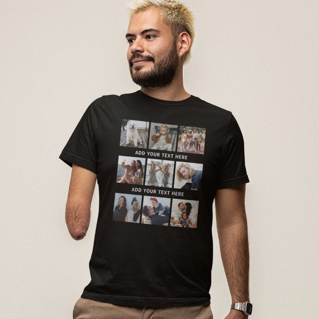 Personalised 9 Photo Collage T-Shirt (Creator Uploaded)