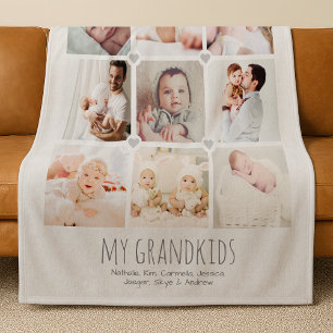 Personalised 9-photo grandparent's blanket