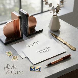 Personalised A7 Wedding RSVP Envelope with Address