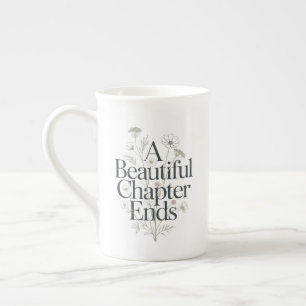 Personalised A Beautiful Chapter Ends Retirement Bone China Mug