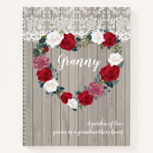 Personalised A Garden of Love Notebook