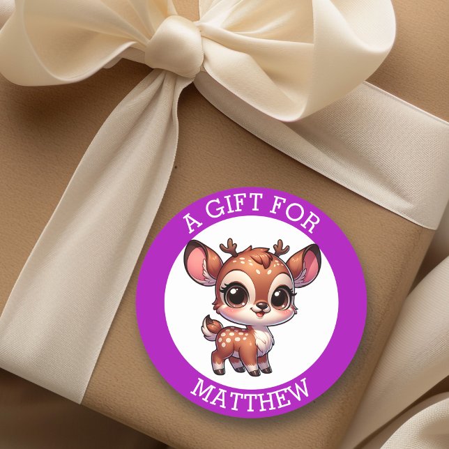 Personalised A Gift For Christmas  Classic Round Sticker (Creator Uploaded)