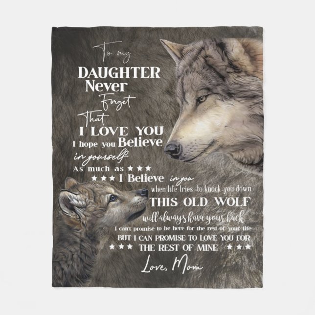 Personalised A Letter To My Daughter, Fleece Blanket (Front)