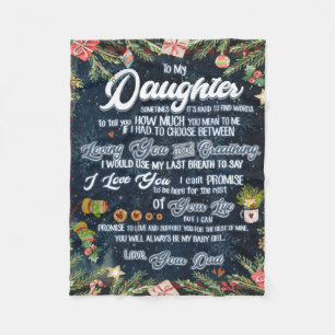 Personalised A Letter To My Daughter From Dad, Fleece Blanket