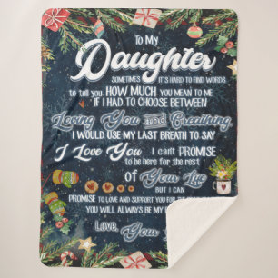 Personalised A Letter To My Daughter From Dad, Sherpa Blanket