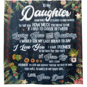 Personalised A Letter To My Daughter From Dad, Shower Curtain
