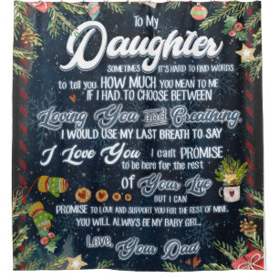 Personalised A Letter To My Daughter From Dad, Shower Curtain