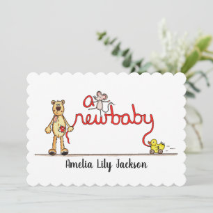 Personalised A New Baby Announcement Card
