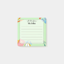 Personalised "A Note From" Teacher Post-it Notes |