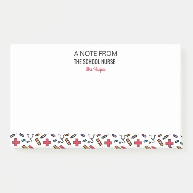 Personalised A Note From The School Nurse (Front)