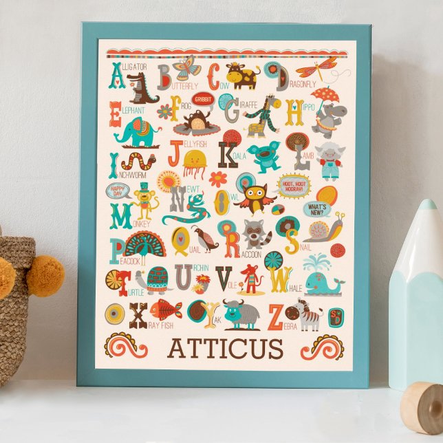 Personalised ABC Animal Alphabet Poster (Creator Uploaded)